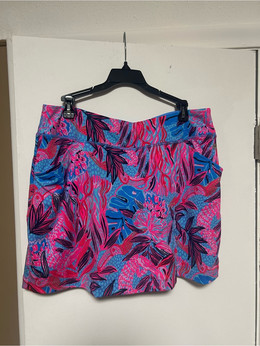 Lilly Pulitzer Bright Pink & Blue Floral Mini Skirt